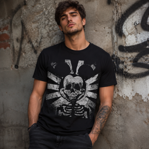 Camiseta Mickey Skull