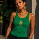 Camiseta do Brasil Regata Teremin T Shirts Azul
